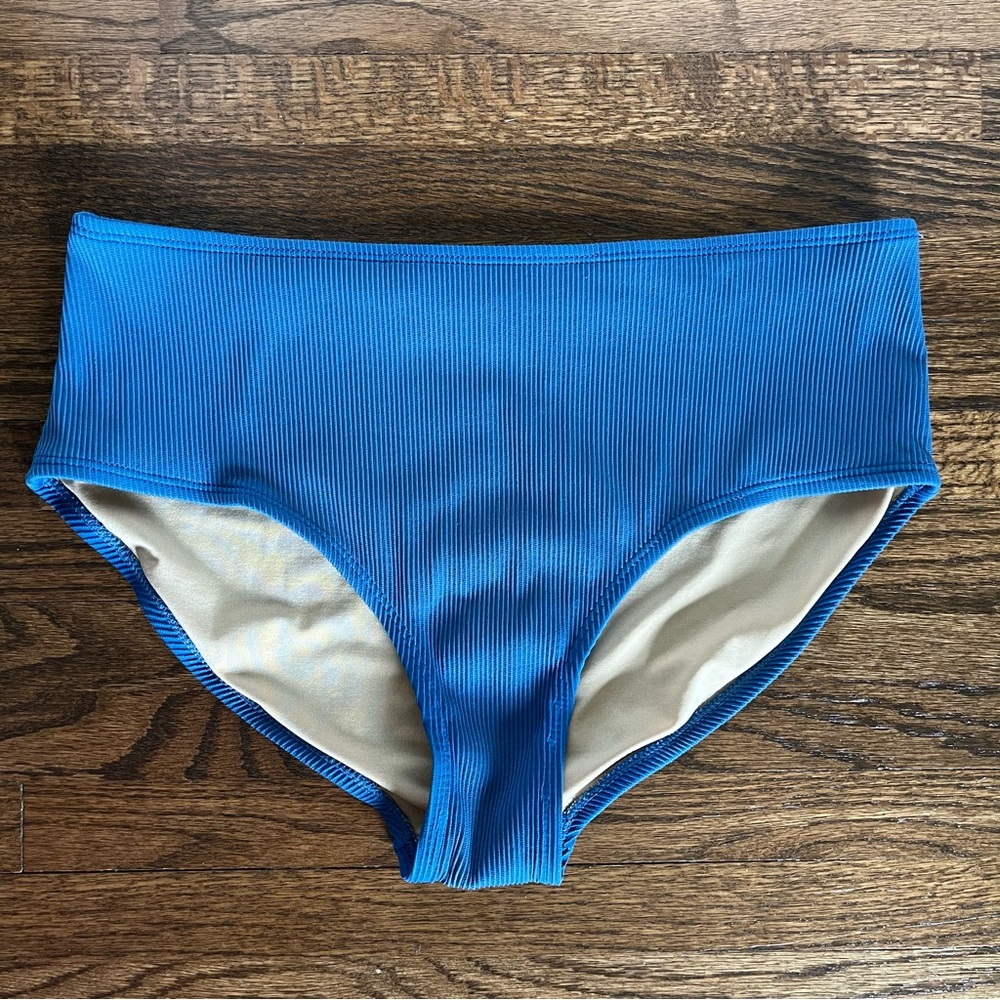 Old Navy Ribbed Blue Swim Bottoms Elemental Blue XXL Bikini Bottoms GUC OLX